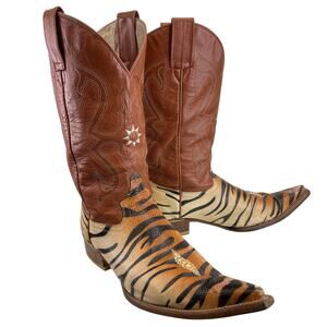 RED WAGON Mens Western Pointed Mid-Calf Boots Size MEX 26.5 USA 7.5